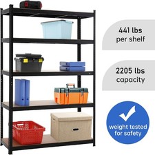 5 TIER METAL SHELVING UNIT