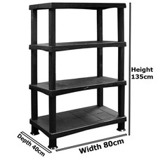 4 Tier Plastic Shelving Unit