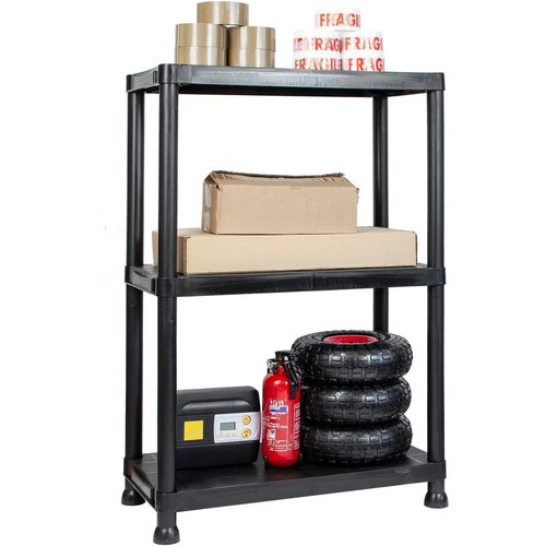 Black tier plastic shelving - 3,